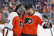 Samuel Ersson of the NHL's Philadelphia Flyers